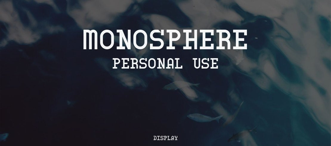 Monosphere Personal Use Font