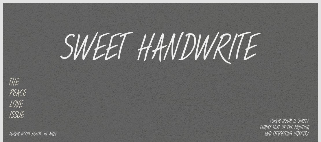 Sweet Handwrite Font Family