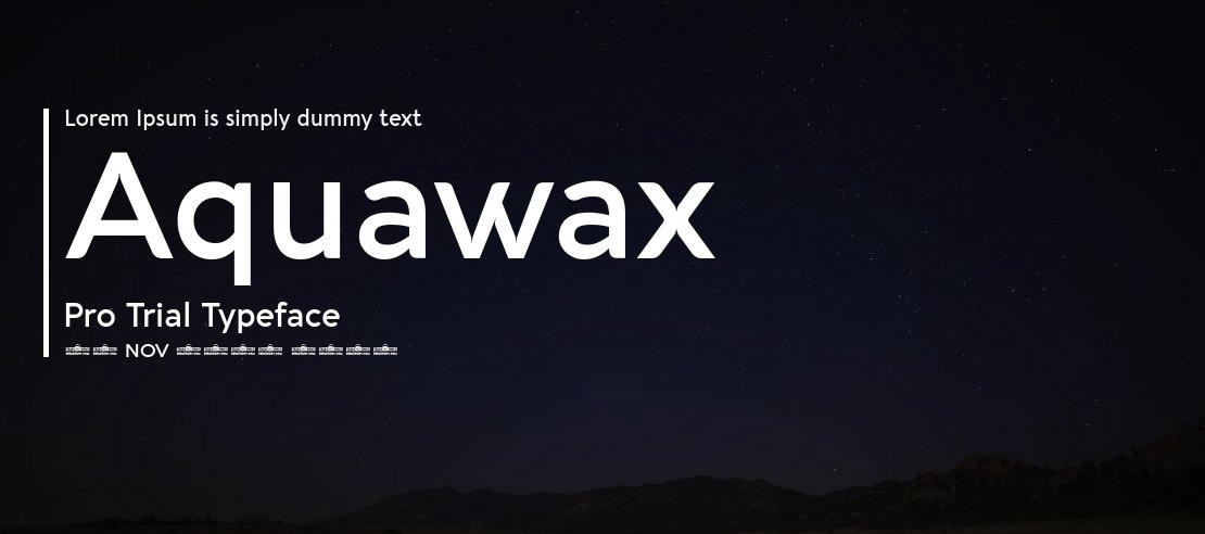 Aquawax Pro Trial Font Family