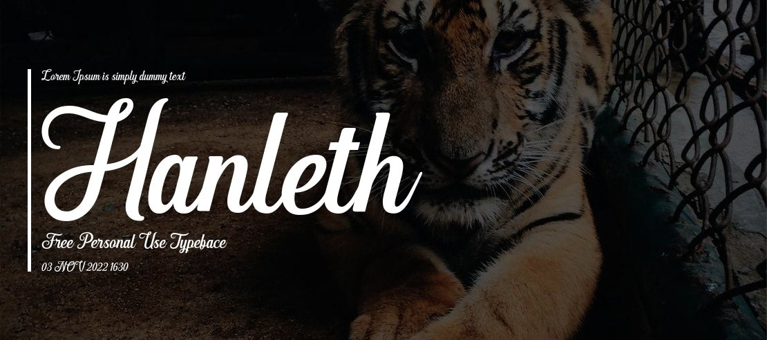 Hanleth Free Personal Use Font