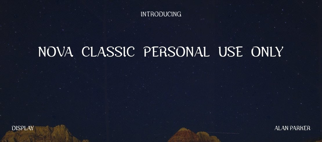 Nova-Classic-Personal-Use-Only Font