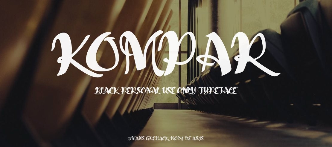 Kompar Black PERSONAL USE ONLY Font Family