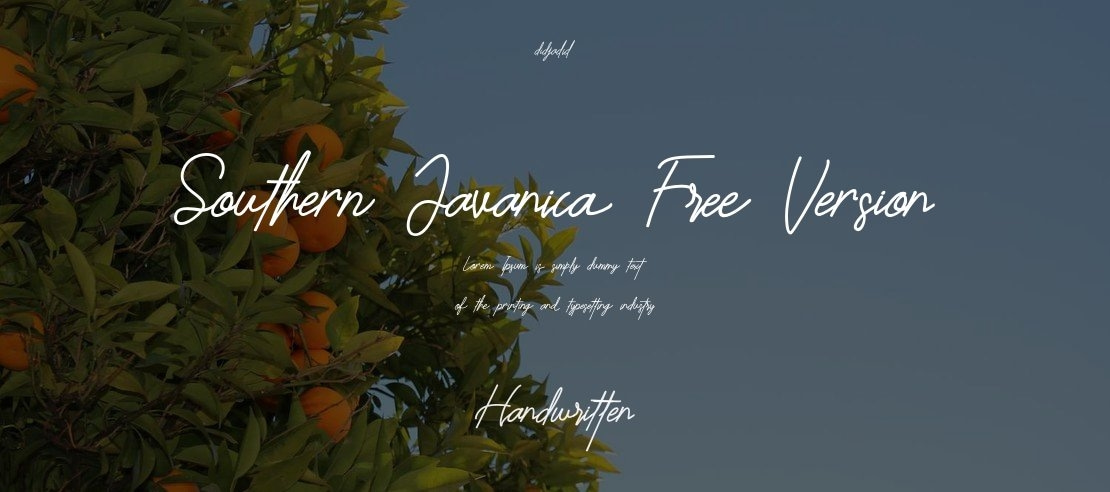 Southern Javanica Free Version Font