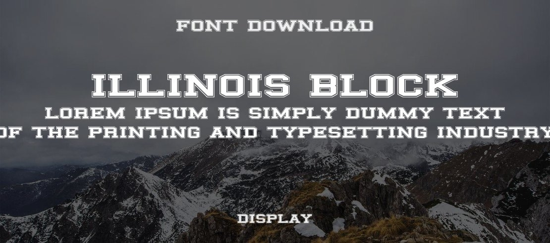 ILLINOIS block Font