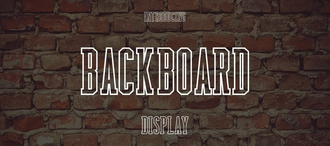 Backboard Font