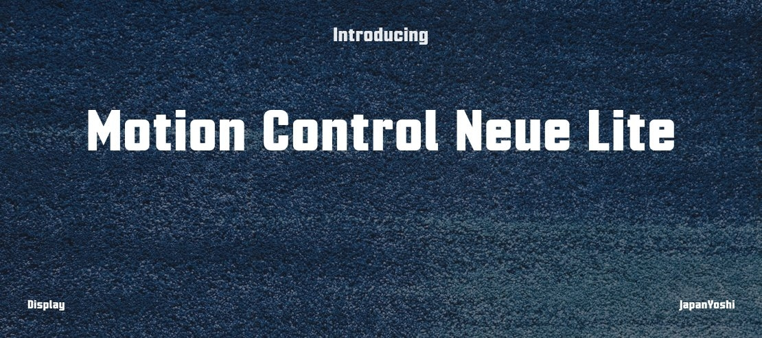 Motion Control Neue Lite Font