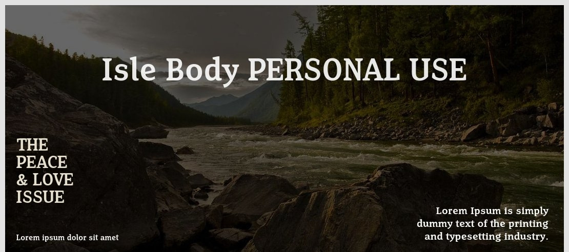 Isle Body PERSONAL USE Font Family