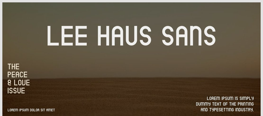 Lee Haus Sans Font Family