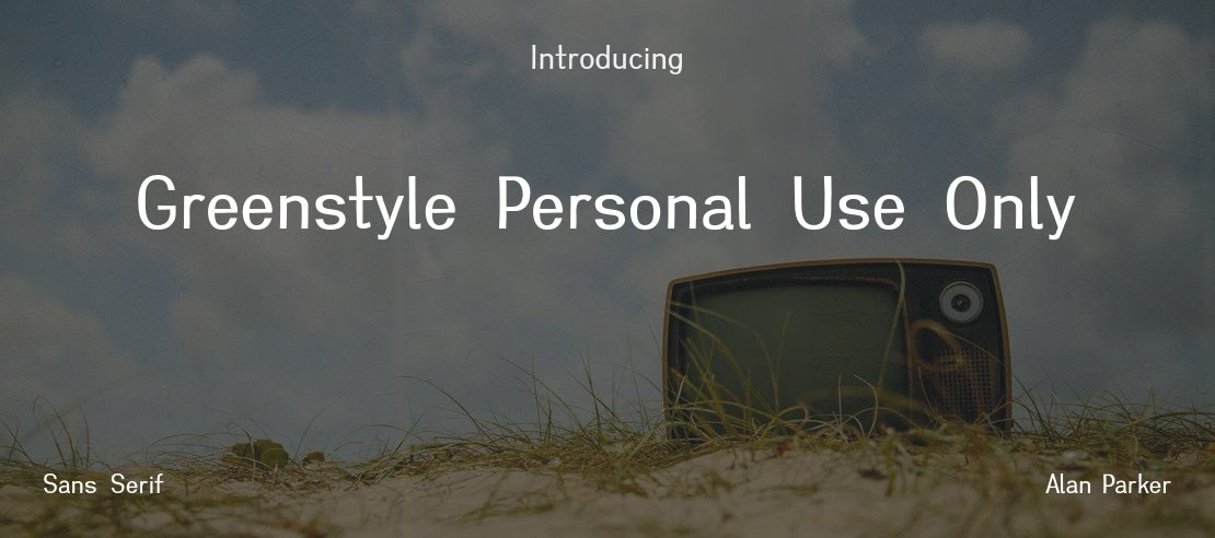 Greenstyle-Personal-Use-Only Font