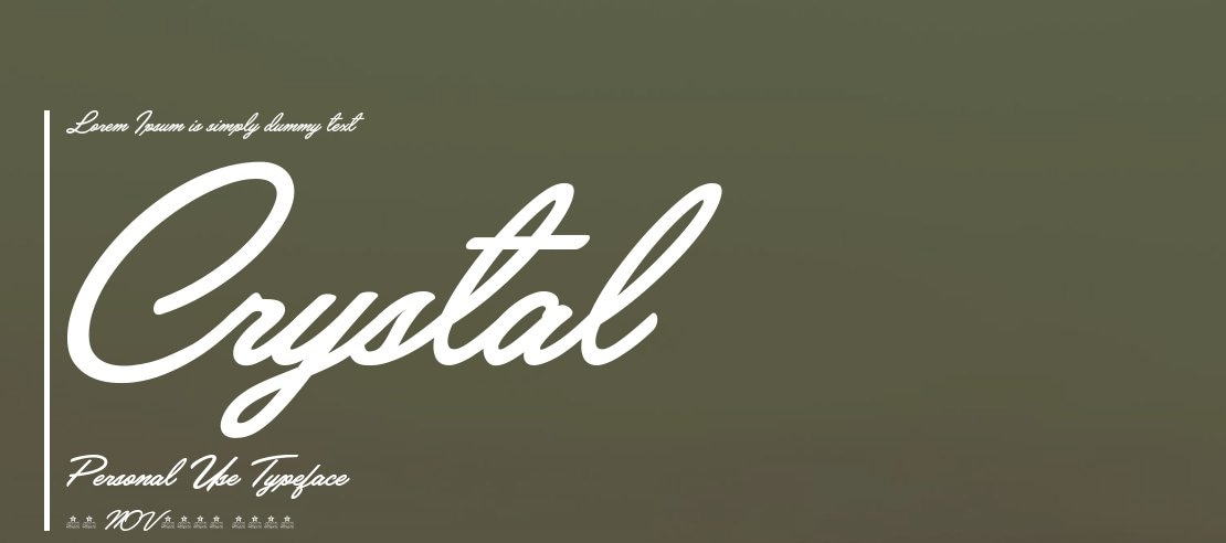 Crystal Personal Use Font