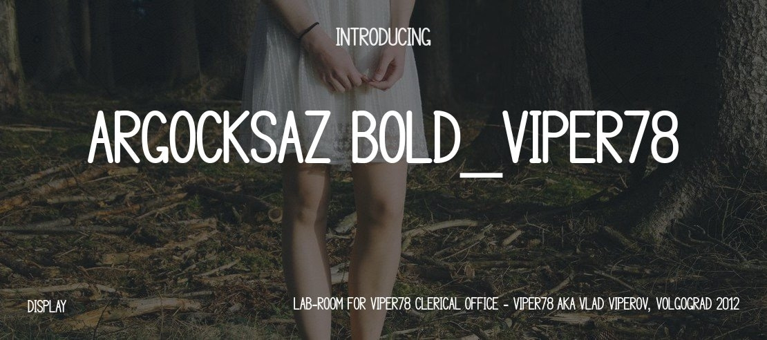 Argocksaz Bold_viper78 Font Family