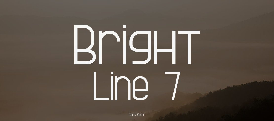 Bright Line 7 Font