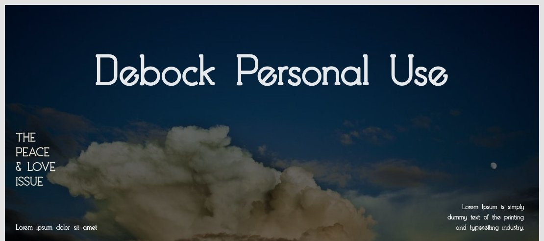 Debock Personal Use Font