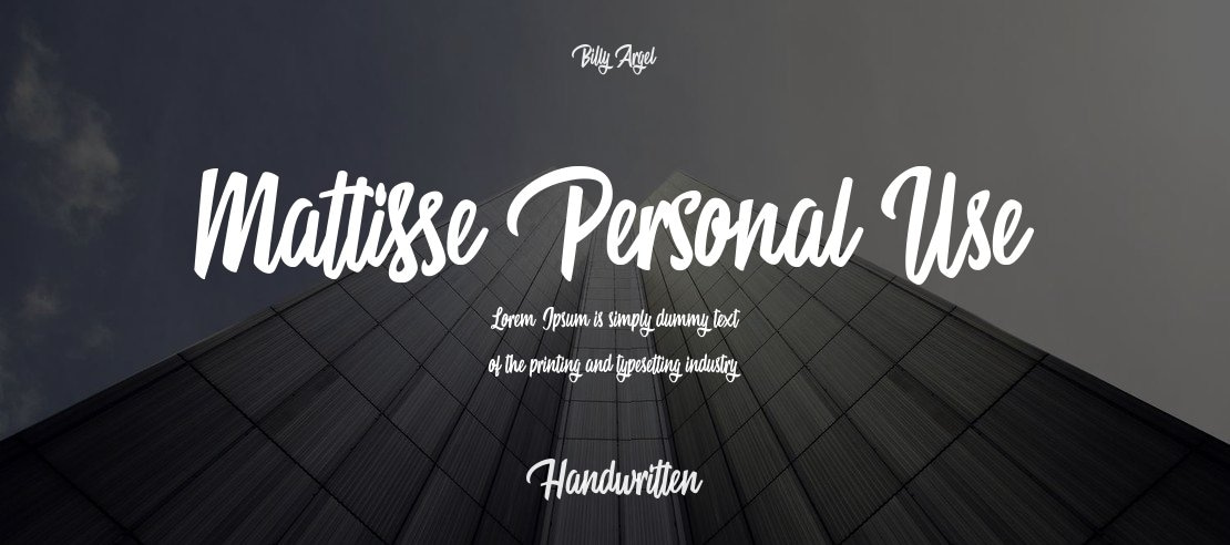 Mattisse Personal Use Font