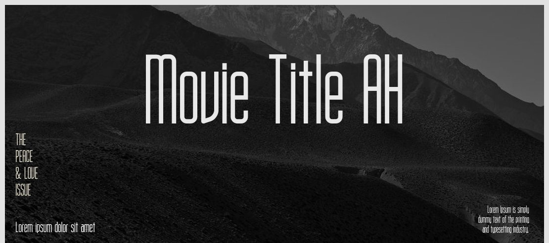 Movie Title AH Font