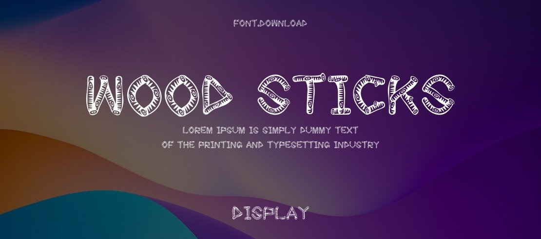 Wood Sticks Font