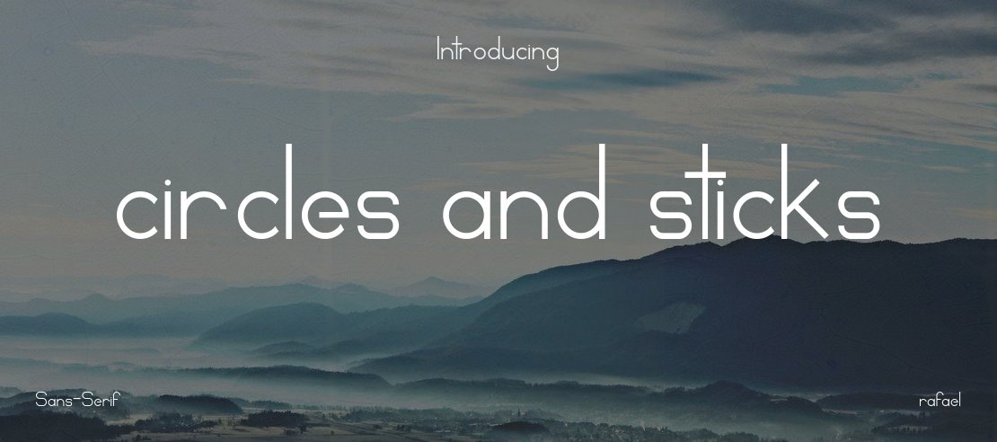 circles and sticks Font