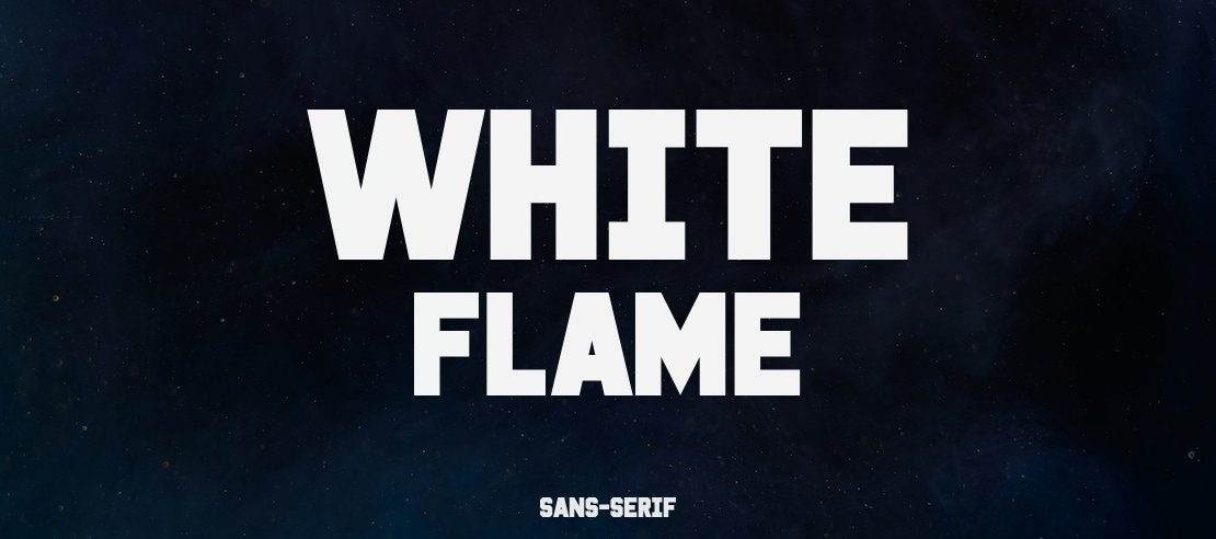 White Flame Font