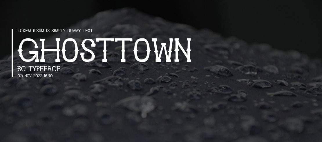 Ghosttown BC Font