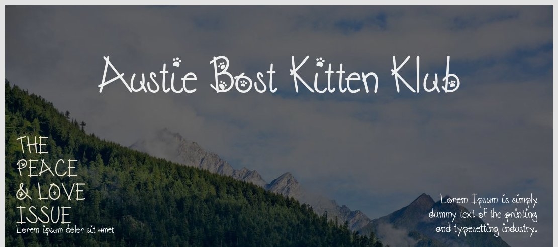 Austie Bost Kitten Klub Font
