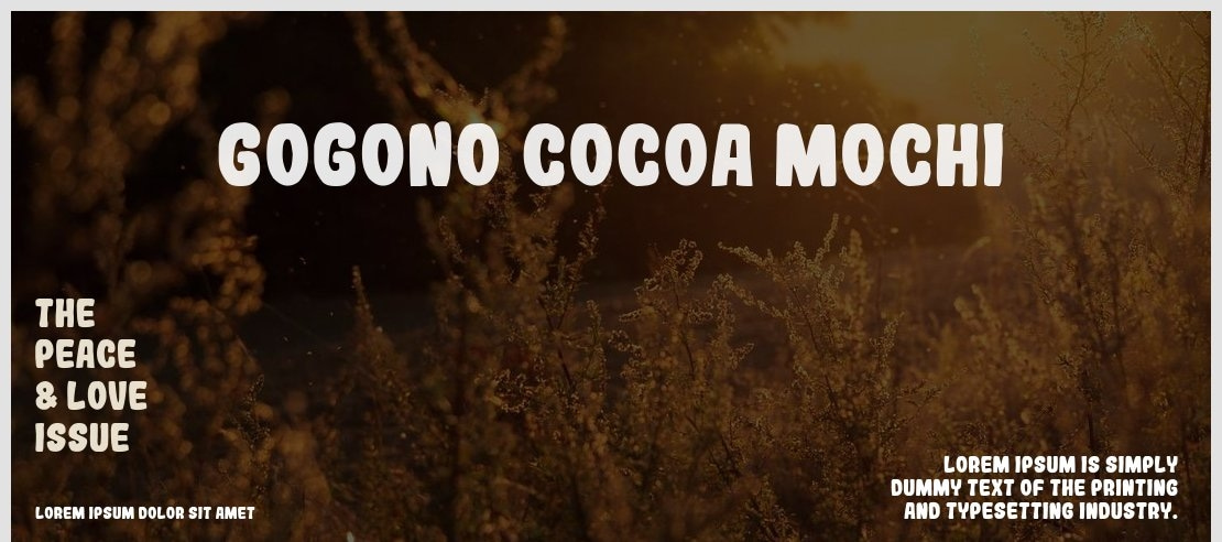 Gogono Cocoa Mochi Font