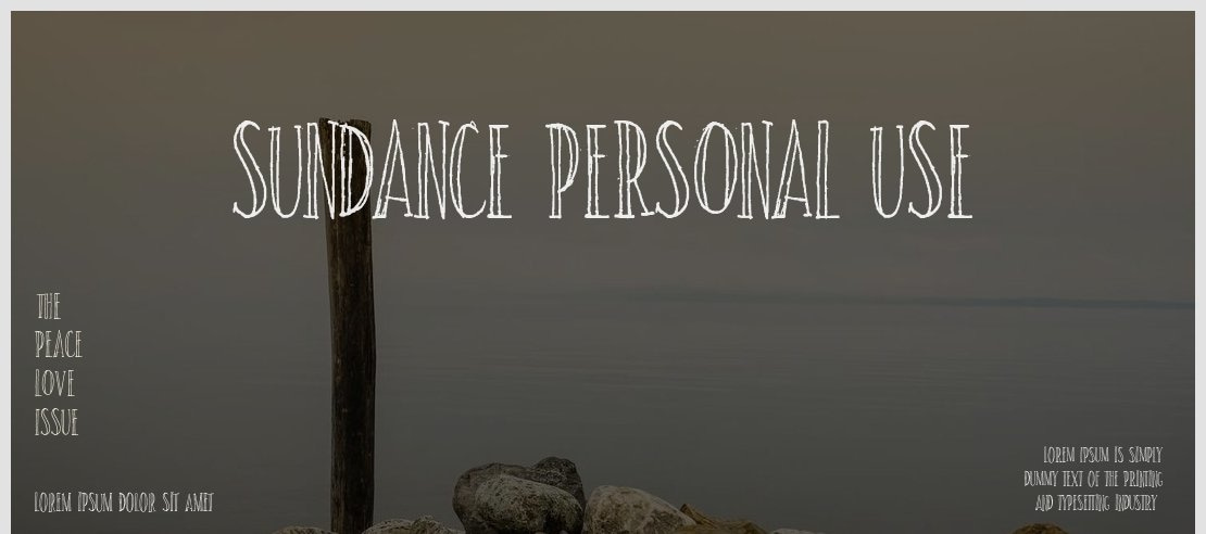 SUNDANCE PERSONAL USE Font Family