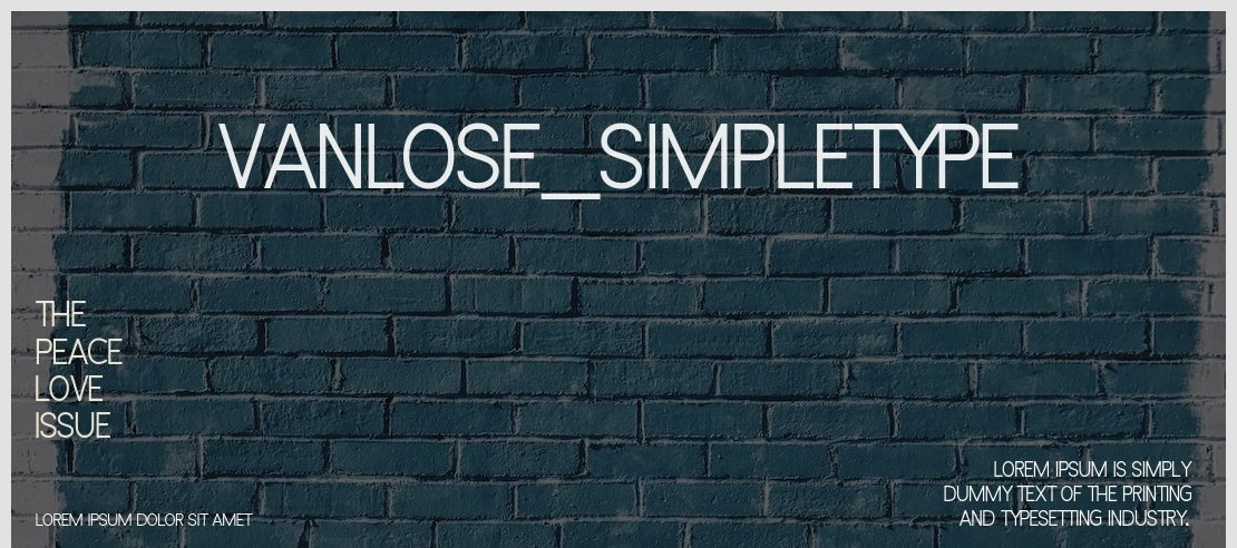 Vanlose_SimpleType Font
