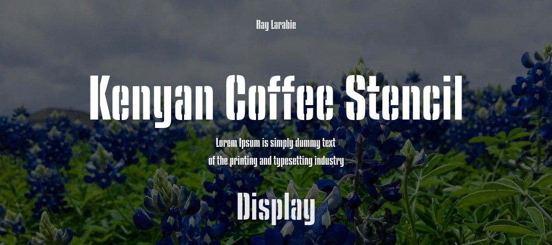 Kenyan Coffee Stencil Font