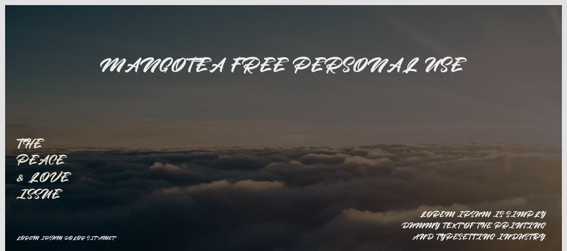 Mangotea Free Personal Use Font