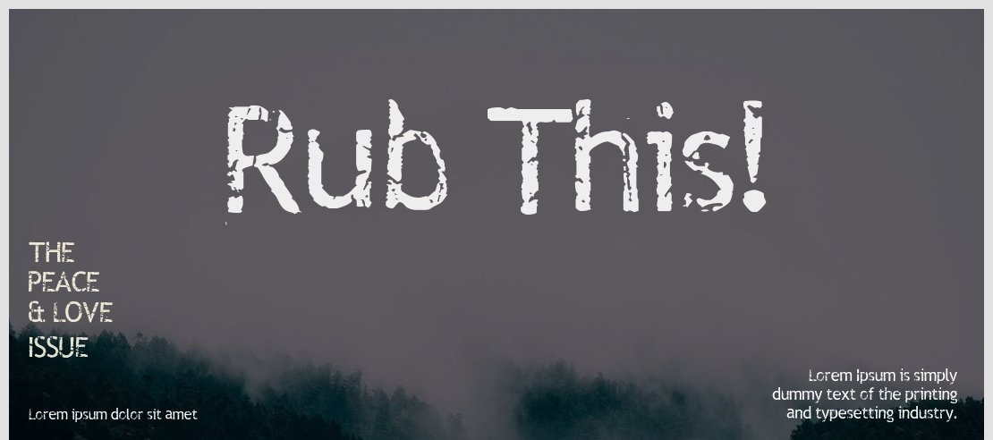 Rub This! Font