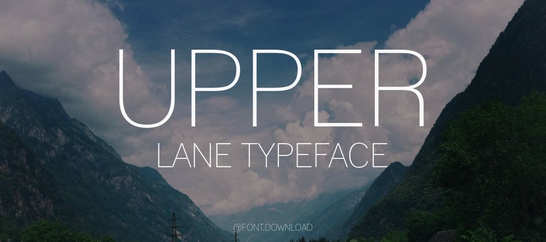 Upper Lane Font