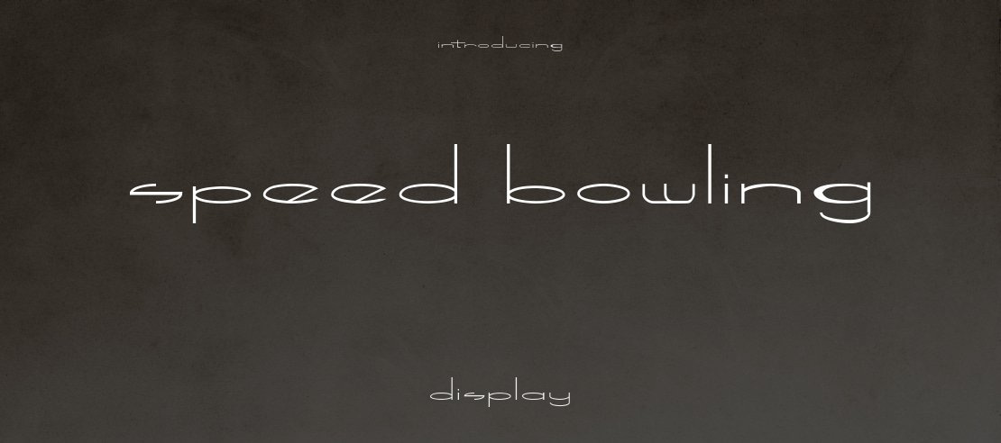 Speed Bowling Font