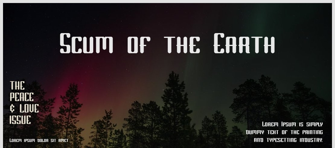 Scum of the Earth Font