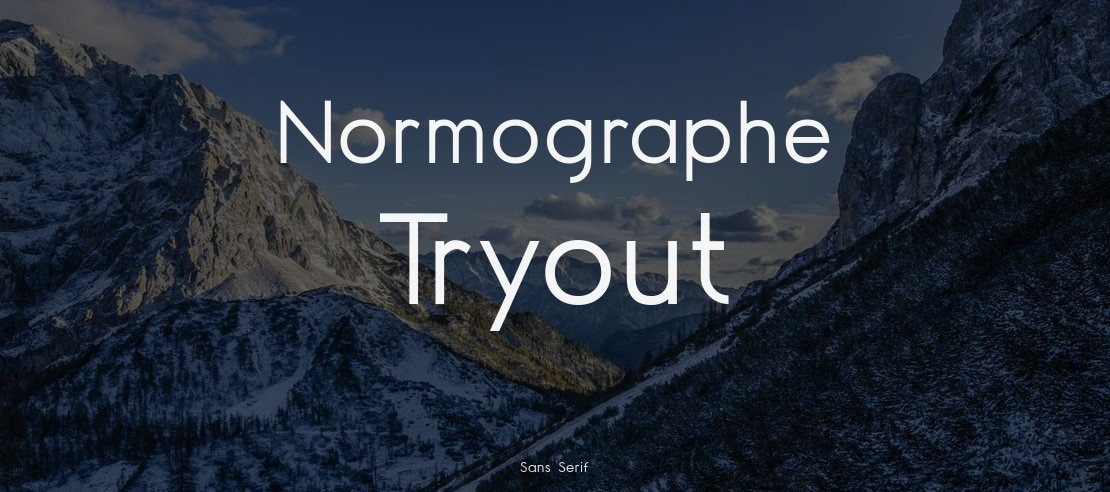 Normographe Tryout Font