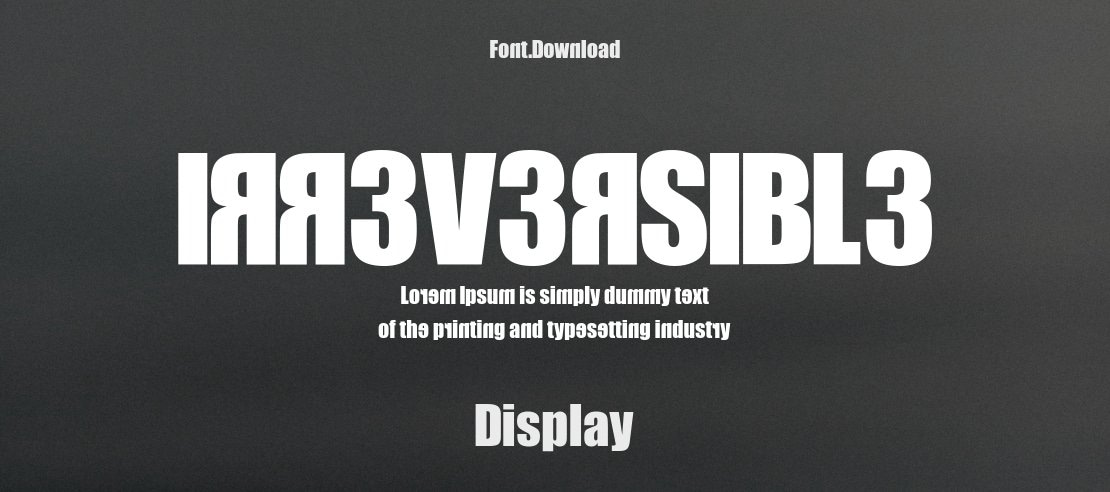 IRR3V3RSIBL3 Font