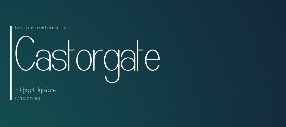 Castorgate - Upright Font