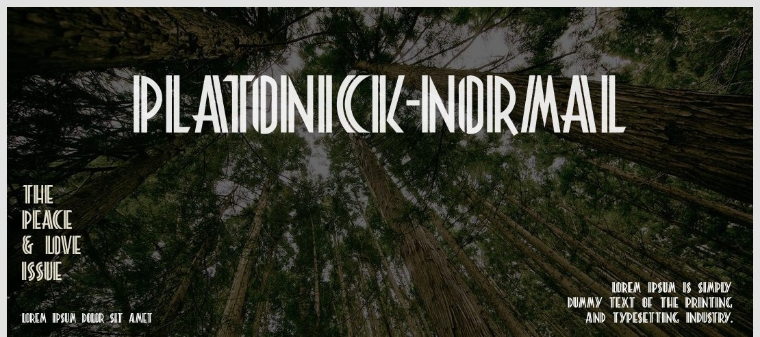 Platonick-Normal Font