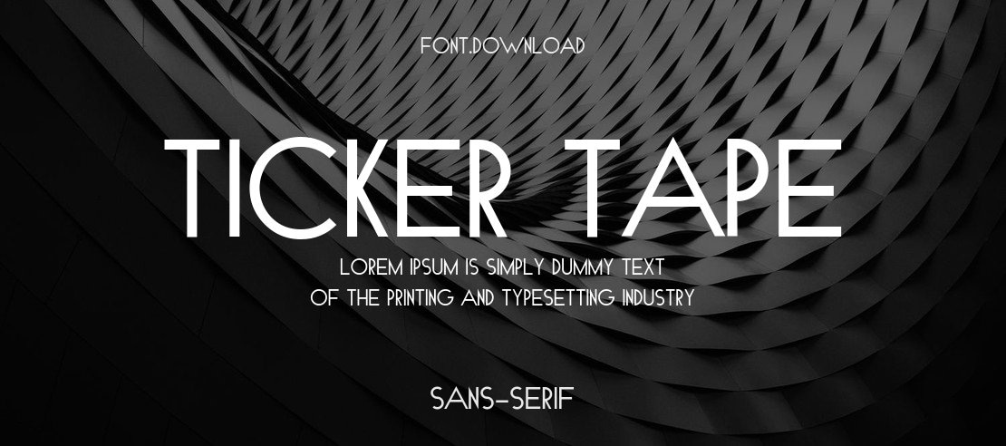 Ticker Tape Font