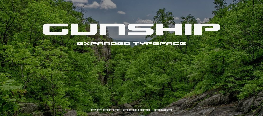 Gunship Expanded Font