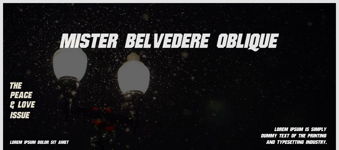 Mister Belvedere Oblique Font