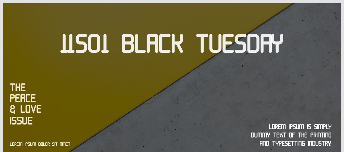 11S01 Black Tuesday Font