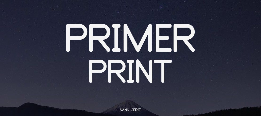 Primer Print Font