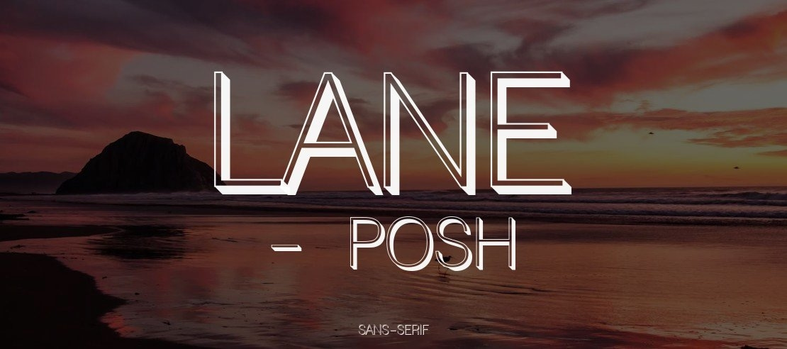 Lane - Posh Font