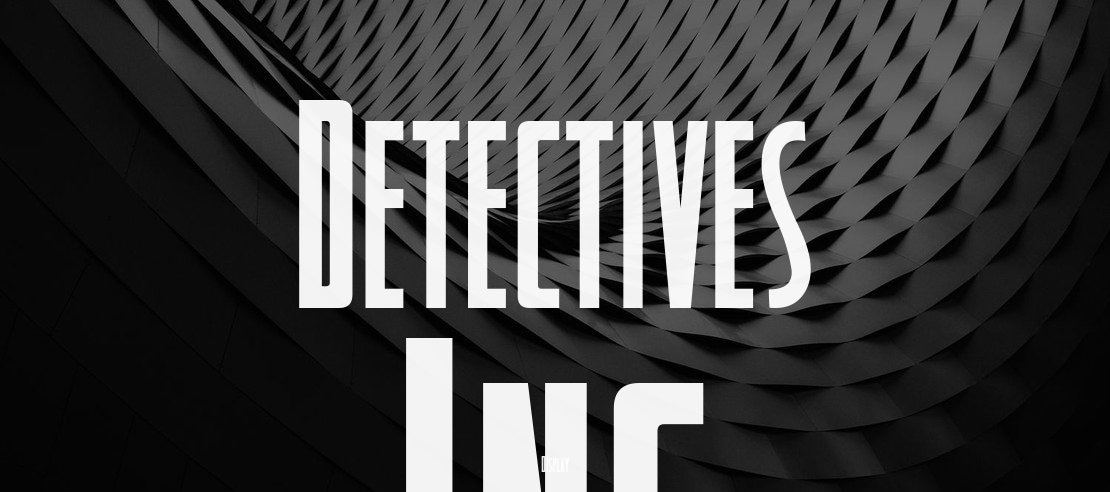 Detectives Inc Font