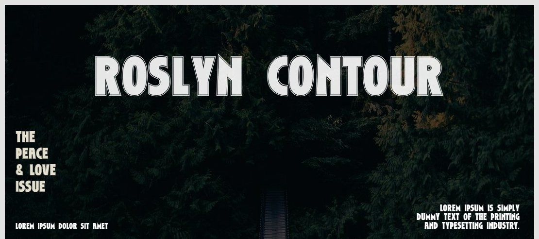 Roslyn Contour Font