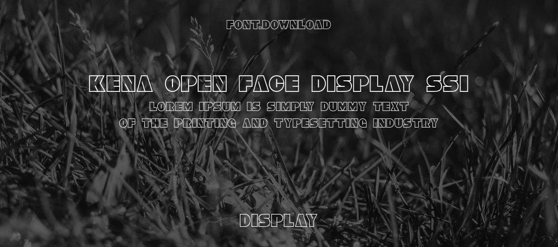 Kena Open Face Display SSi Font
