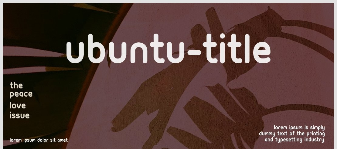 Ubuntu-Title Font Family