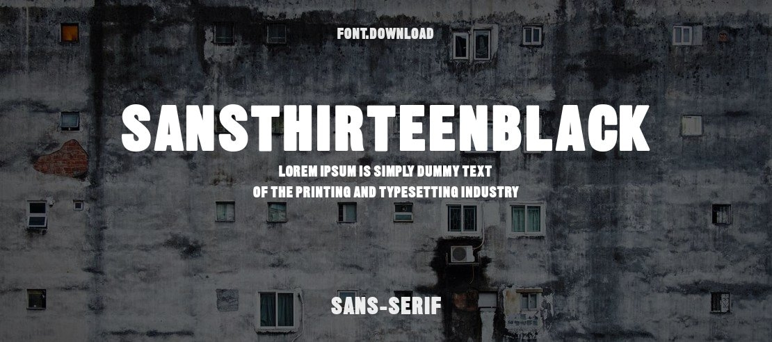SansThirteenBlack Font