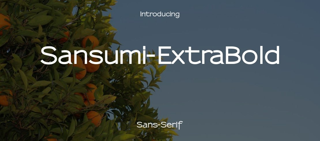 Sansumi-ExtraBold Font