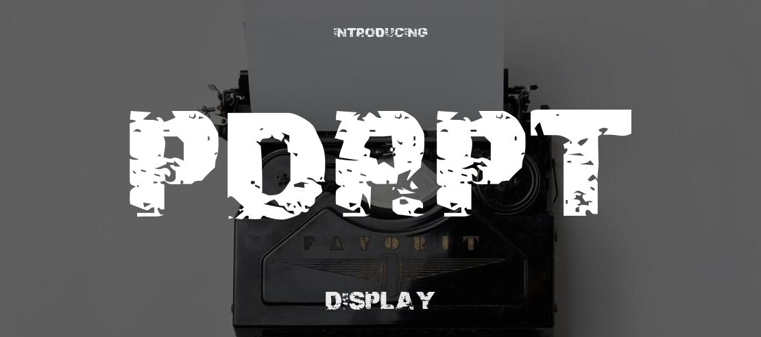 PDRPT Font